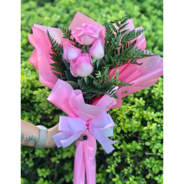 ramalhete de rosas - cor de rosa